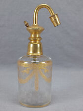 Antique Saint Louis Gold Bows & Swags Acid Engraved Perfume Bottle C. 1908 picture
