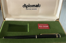 Diplomat Germany Pen Fountain Pen Black Lacquer IN Cartridge Marking Vintage picture