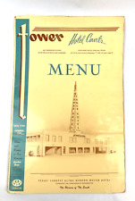 Tower Hotel Courts 1950's Menu the Riviera of the South Bamboo Room Dallas Texas picture