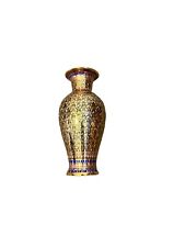 Hand Painted Thai Benjarong Decorative Gilded Golden Vase, picture