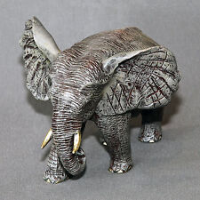 Gorgeous Bronze  Elephant Figurine Sculpture Statue Art African Signed Numbered picture