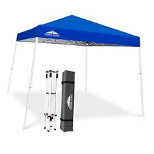  10x10 Slant Leg Pop-up Canopy Tent Easy One Person Setup Instant 10'x10' Blue picture
