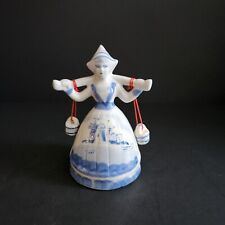 Vintage Delft Blue Hand Painted Porcelain Dutch Girl Figurine, Gift to Collector picture