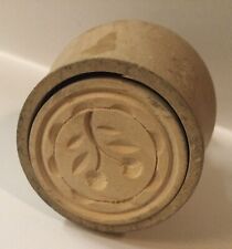Vtg. Wood Butter Stamp Cherry design approx. 4