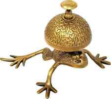 Frog Table Desk Bell Antique Vintage Brass Hotel Ornate Reception Counter Bell picture