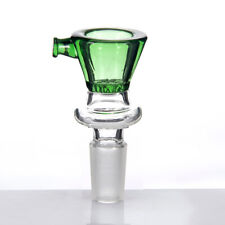 Glass Funnel Bowl Glass Slide Bowl with 6 Holes Honeycomb Screen 14mm male Green picture