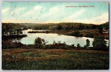Connecticut - View of Lake Siscowit, New Canaan - Vintage Postcard - Posted picture