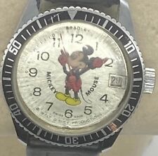 Swiss Made BRADLEY's MICKEY MOUSE DIVER'S WRIST WATCH (ORIGINAL TROPICAL BAND) picture