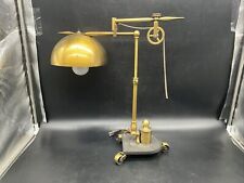 Steampunk Style Adjustable Brass Tone Desk Lamp picture