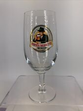 BIRRA MORETTI ITALIAN BEER GUY 16oz FOOTED STEM GOBLET BAR GLASS picture