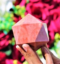 Huge 75MM Pink Bustamite Stone Aura Metaphysical Meditation Chakra Pentagonal picture