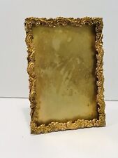 Antique 19th Century Quadruple Plate Gilded Ornate Picture Frame 6”-4.5” picture