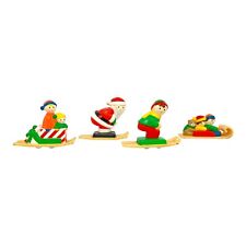Vintage 1990sMr Christmas Replacement Figures Flags Kids Sleds As Is Please Read picture
