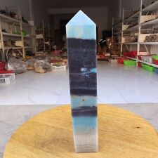 665g Trolleite Crystal Tower Point Obelisk Natural Rare Blue Quartz Healing picture