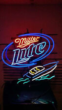 Miller Lite Speedboat Neon Sign Beer Bar Sport Pub Wall Decor Gift 24x20 picture