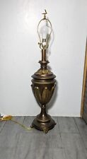 Vintage Joyce Neoclassical Hollywood Regency Brass Urn Vase Table Lamp Leaves picture