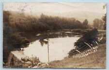 Postcard NY Treadwell Electric Light Pond RPPC Real Photo 1908 K20 picture