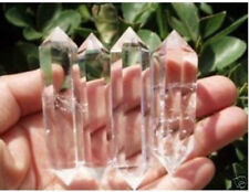 4 Pcs Beautiful 80-90mm Clear Quartz Double Terminated Crystal Point PC8 picture