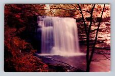 North Mountain PA- Pennsylvania, Harrison Wright Falls, Vintage c1957 Postcard picture