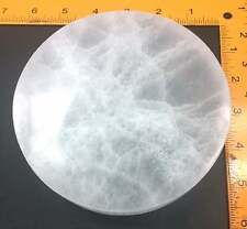 Selenite Plate Round Circle Polished Charging Plate picture