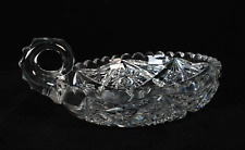 ABP Crystal Cut Glass Handled Nappie picture