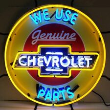 Genuine Chevrolet 'We use Parts' Neon Sign 24