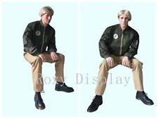 Male sitting mannequin realistic head with makeup #P02MSA picture