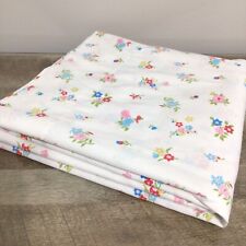 Vintage Pacific MIRACALE Percale Queen Flat Sheet Floral Flower picture
