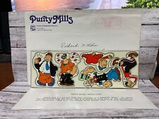 Vintage 1982 Popeye & Friends Magnets from Purity Mills w/envelope and note picture