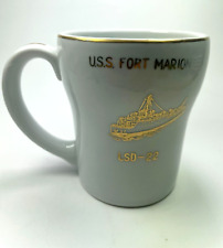 USS Fort Marion LSD-22 Coffee Mug  1956-1957 Fukagawa Arita X'Rare Collector B17 picture
