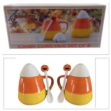 MR. HALLOWEEN Candy Corn Mug Set of 2 In The Box New picture