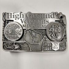 HIGH GROUND Veterans Memorial Belt Buckle limited numbered pewter Vietnam POW picture