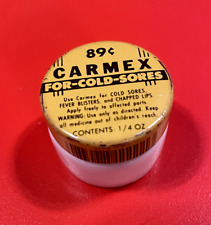 Used Vintage Carmex Lip Balm Milk Glass Jar Container with Metal Lid 89¢ picture