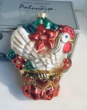 Vtg Kurt Adler Polonaise 12 Days of Christmas Three French Hens Ornament w/ Box picture