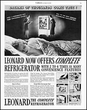 1935 Leonard Refrigerator Detroit sleepng woman vintage photo print ad XL16 picture