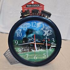 Vintage Teltime American Pacific Model Train Clock QUARTZ RARE Train Never Used  picture
