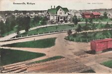 Birdseye View Hermansville Michigan MI Railroad Train Tracks 1911 Postcard picture