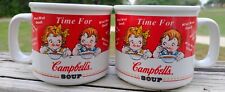 Set of 2 Vintage 1998 Time for Campbell's Soup Mug Kids Soup Mmm Mmm Good  picture