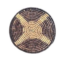 Vintage Large Woven Handmade Coil Bowl Basket Wall Decoration 13” Southwest picture