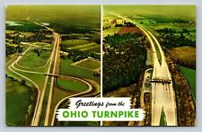 Greetings From Ohio Turnpike Beautiful Aerial Views VINTAGE Postcard picture