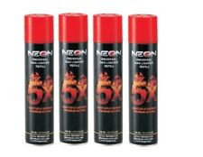 4 Can Neon 5X Refined Butane Lighter Gas Fuel Refill 300 mL 10.14 oZ Cartridge picture