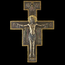 SCULPTURE BEAUTIFUL CROSS OF SAN DAMIANO - VERONESE WU76405A5 picture