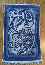 Vintage Cannon Royal Family Hand Towel blue paisley fringe picture