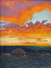 🔥 Fine Arizona Native American Navajo Landscape Oil Painting, REDWING NEZ picture