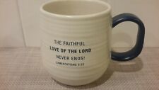 Dayspring Inspirational Coffee Mug ...Love of The Lord Never Ends Lam.3:22 EUC picture