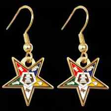 OES Eastern Star Golden Star Earrings picture