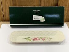 Vintage Belleck Country Trellis Mint Tray Made in Ireland (NIB) 9th Blue Mark picture