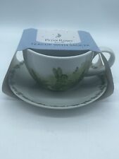 Beatrix Potter Peter Rabbit Tea Cup With Saucer Green Toile New picture