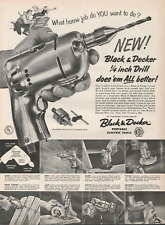 1955 Black & Decker Portable 1/4 Inch Drill Home Job You Want To Do Print Ad picture