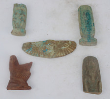 5 RARE ANCIENT EGYPTIAN PHARAONIC ANTIQUE Amulets Statues (BS) picture